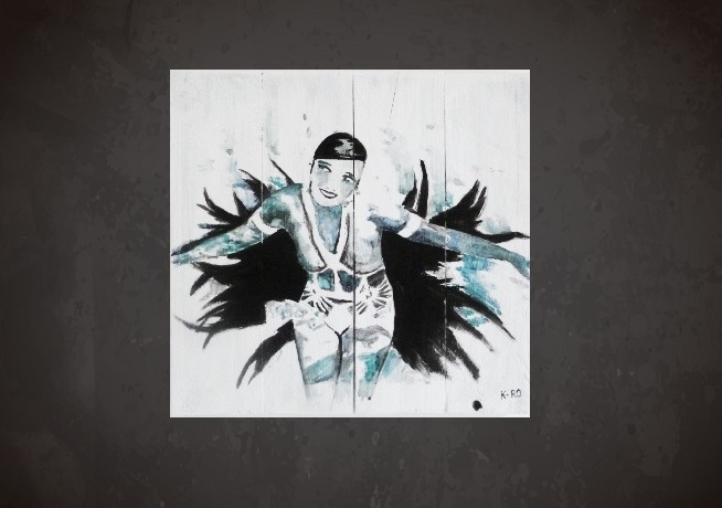 Tableau en bois Joséphine Baker